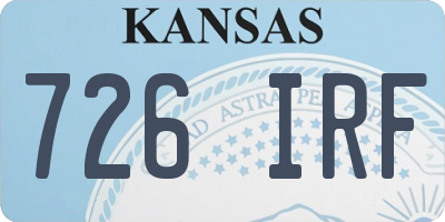 KS license plate 726IRF