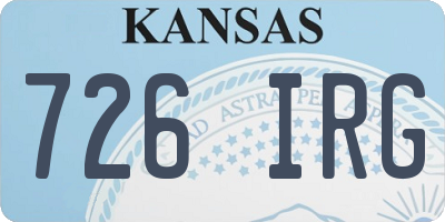 KS license plate 726IRG