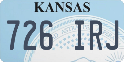 KS license plate 726IRJ