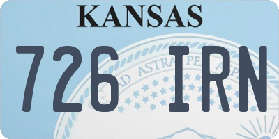 KS license plate 726IRN