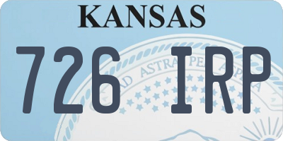 KS license plate 726IRP