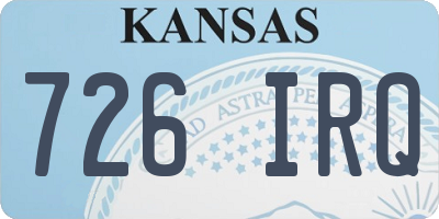 KS license plate 726IRQ
