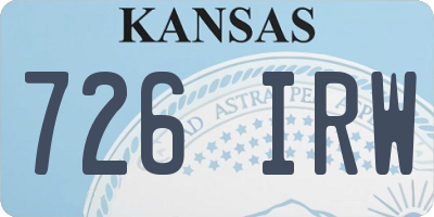 KS license plate 726IRW