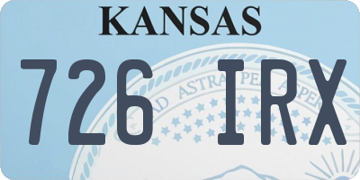 KS license plate 726IRX