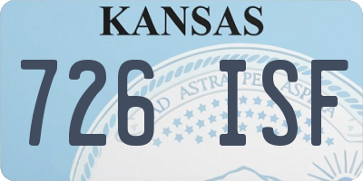 KS license plate 726ISF