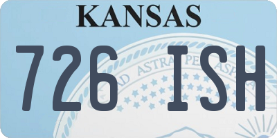 KS license plate 726ISH