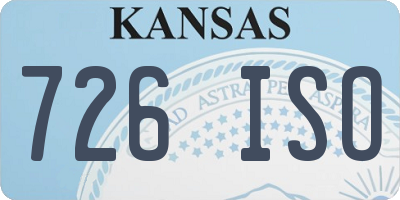 KS license plate 726ISO