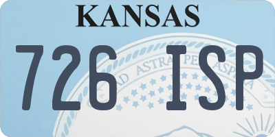 KS license plate 726ISP