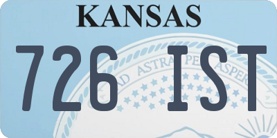 KS license plate 726IST