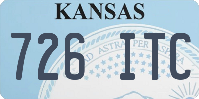 KS license plate 726ITC