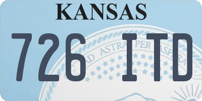 KS license plate 726ITD