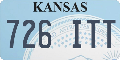 KS license plate 726ITT