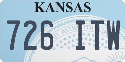 KS license plate 726ITW