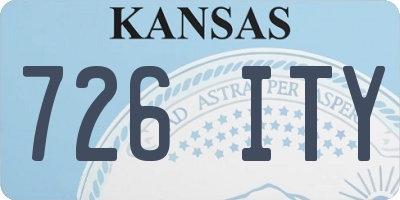KS license plate 726ITY