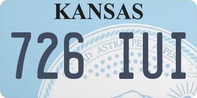 KS license plate 726IUI
