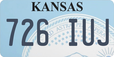 KS license plate 726IUJ