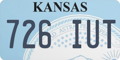 KS license plate 726IUT