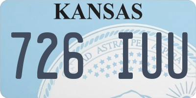 KS license plate 726IUU