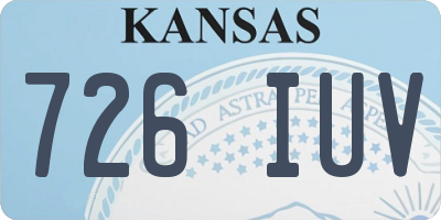 KS license plate 726IUV