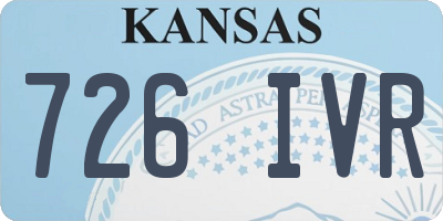 KS license plate 726IVR