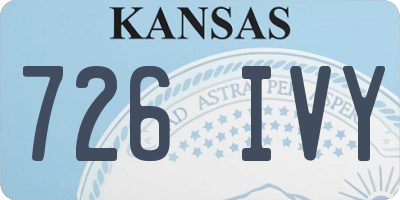 KS license plate 726IVY