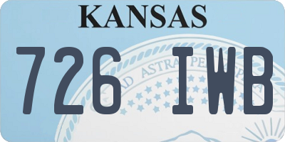 KS license plate 726IWB