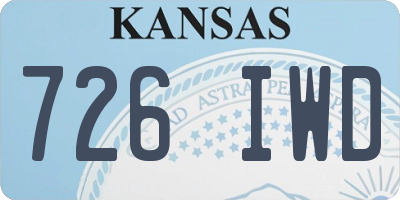 KS license plate 726IWD