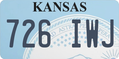KS license plate 726IWJ