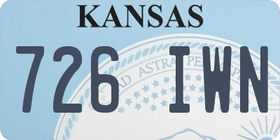 KS license plate 726IWN