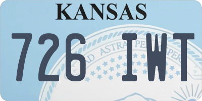 KS license plate 726IWT