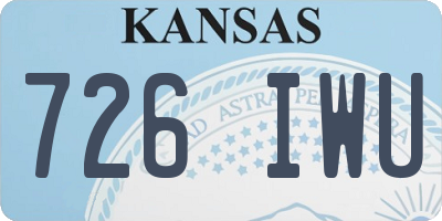 KS license plate 726IWU