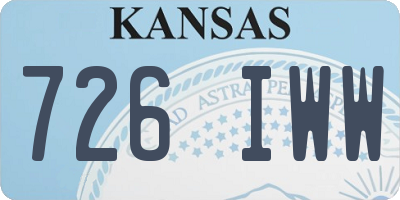 KS license plate 726IWW
