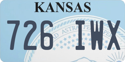 KS license plate 726IWX