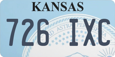 KS license plate 726IXC
