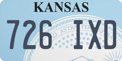 KS license plate 726IXD