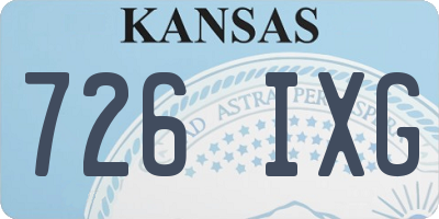KS license plate 726IXG