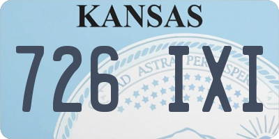 KS license plate 726IXI