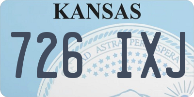 KS license plate 726IXJ