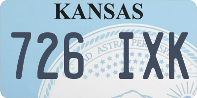 KS license plate 726IXK