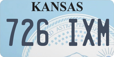 KS license plate 726IXM