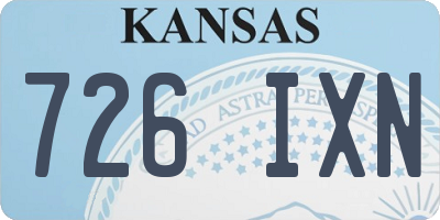 KS license plate 726IXN