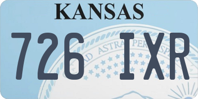 KS license plate 726IXR