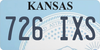 KS license plate 726IXS