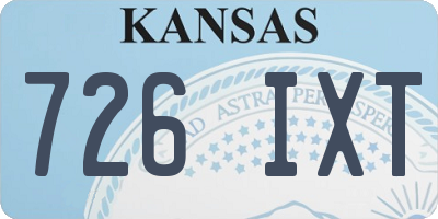 KS license plate 726IXT