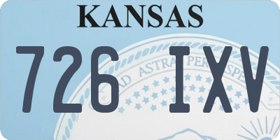 KS license plate 726IXV