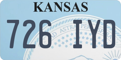 KS license plate 726IYD