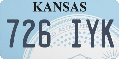 KS license plate 726IYK