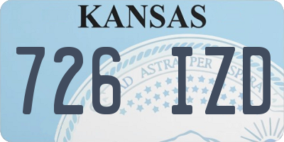 KS license plate 726IZD