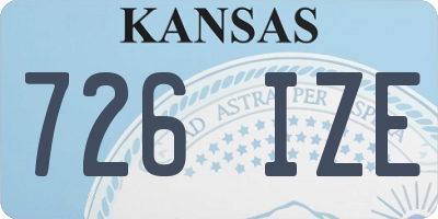 KS license plate 726IZE
