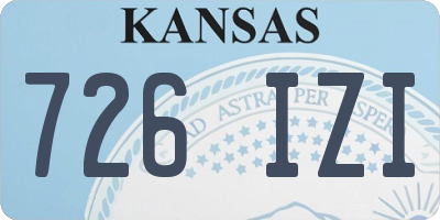 KS license plate 726IZI